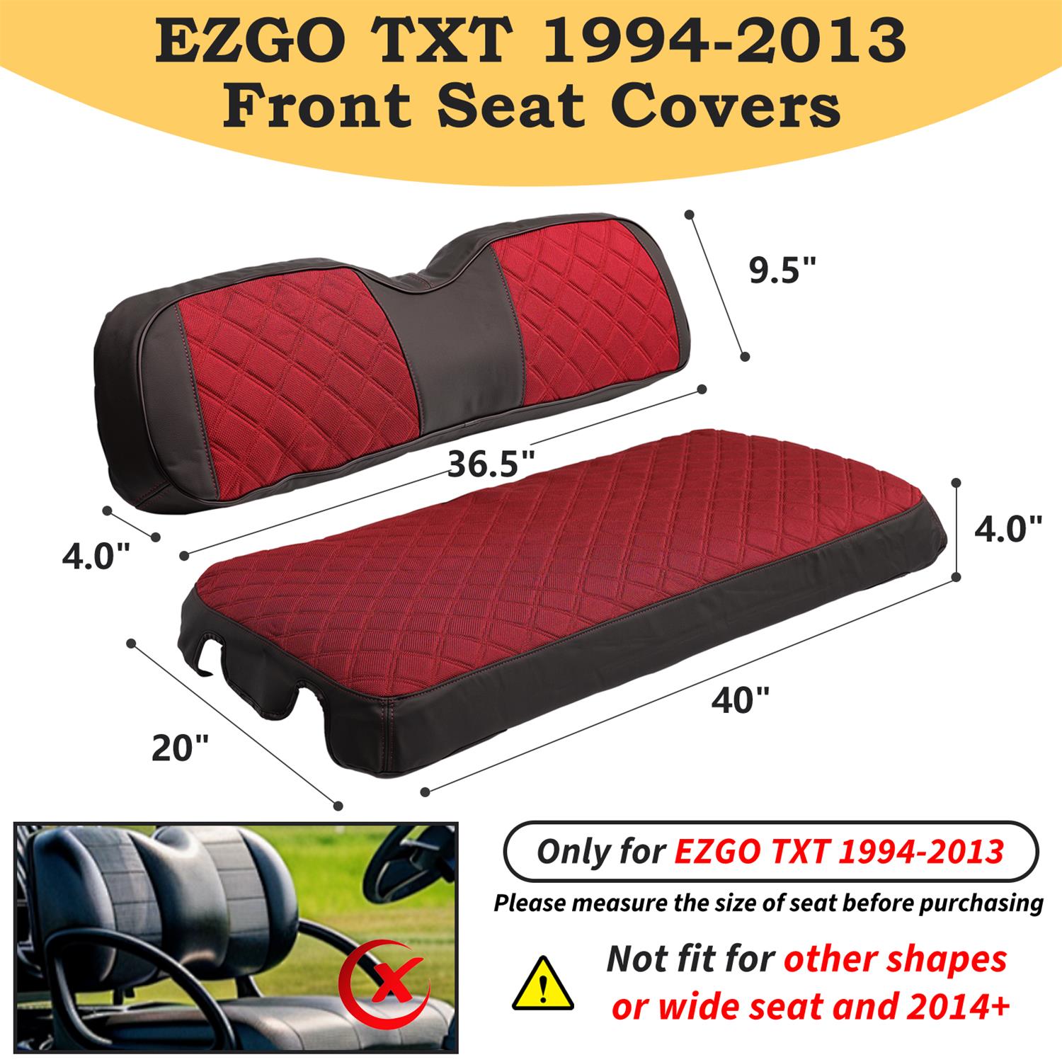 TXT Golf Cart Seat Covers (4)