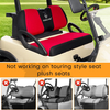 Golf Cart Seat Covers Kit,Front and Rear Seat Covers for Club Car Precedent Tempo and Yamaha G29 Seat Covers Ordinary Seat（Red&Black）
