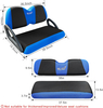 Golf Cart Seat Covers Front and Rear Set Fit for Club Car Precedent Tempo Yamaha G29 Front Seat and Aftermarket Back Seat Covers （Black & Blue )