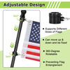 Golf Cart Flag Holder for Club Car Precedent DS Tempo Onward EZGO TXT RXV Yamaha Flag Pole Mount Kit Set with USA Flags (12 x 18 Inch) Golf Cart Accessories