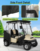 Golf Cart Enclosure for 2 Passenger for Precedent / Tempo / Onward / TXT / RXV / G29, Waterproof Windproof Driving Rain Cover with 4-Sided Clear Windows Side Roll-Up Zipper Door 
