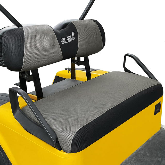 Golf Cart Seat Covers Fit for EZGO TXT EZGO RXV Club Car DS 2000-Up Front Seat Covers Stretchy Breathable Washable（Grey & Black）