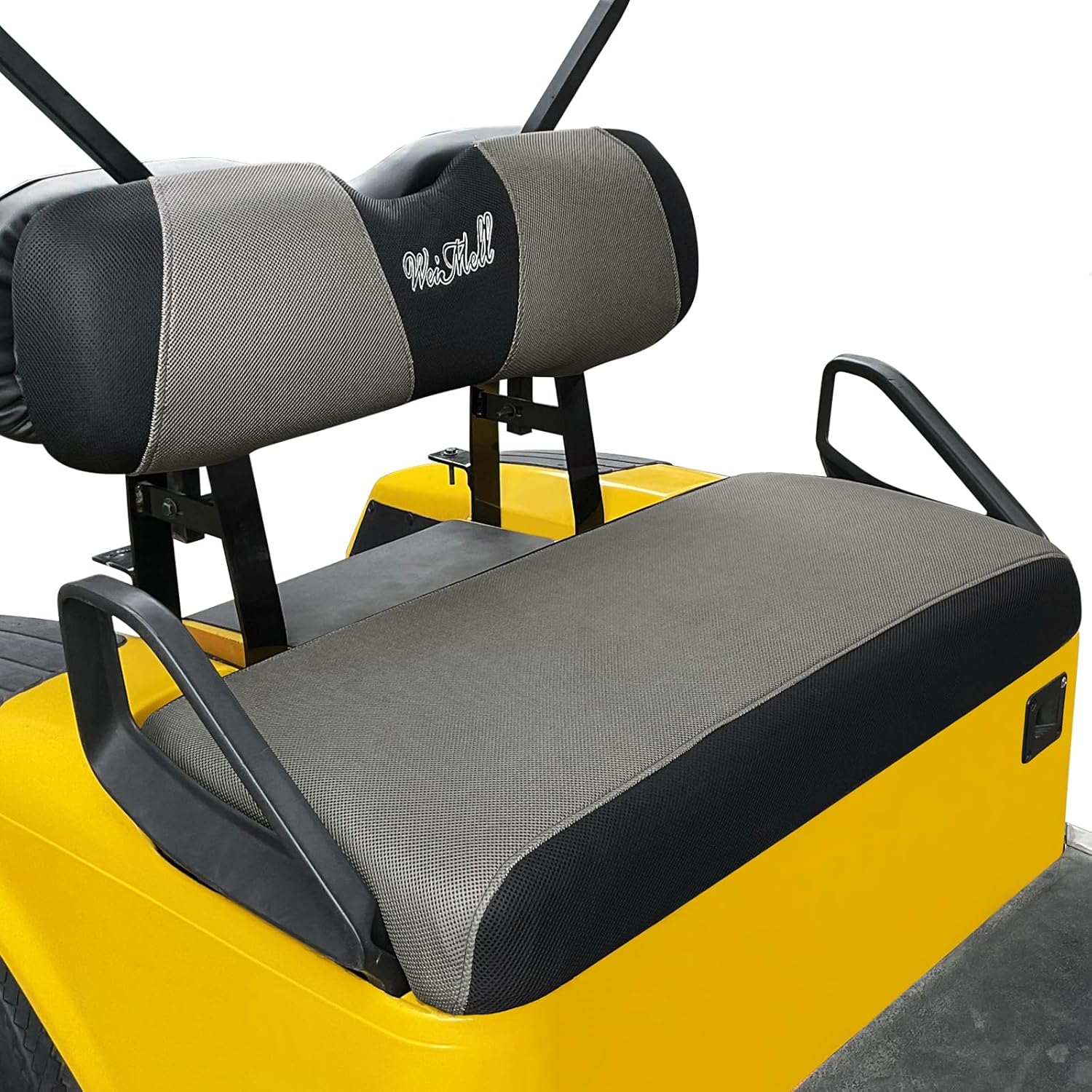 Golf Cart Seat Covers Fit for EZGO TXT EZGO RXV Club Car DS 2000-Up Front Seat Covers Stretchy Breathable Washable（Grey & Black）