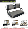 Golf Cart Seat Covers Fit for EZGO TXT EZGO RXV Club Car DS 2000-Up Front Seat Covers Stretchy Breathable Washable（Grey & Black）