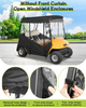 Golf Cart Enclosure No Windshield Curtain Rain Cover 2 Passenger for EZGO TXT Short Roof(Black)