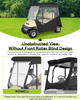 Golf Cart Enclosure No Windshield Curtain Rain Cover 2 Passenger for Club Car Precedent Short Roof(Black)