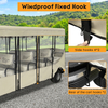 Golf Cart Enclosure for 8 Passenger for Club Car Villager, Waterproof Windproof Driving Rain Cover with 4-Sided Clear Windows Roll-Up Zipper Door - Beige