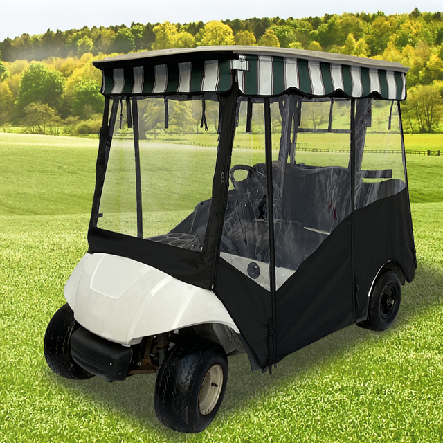 Golf Cart Driving Enclosures for Yamaha G29 Inside Sliding Track Design Waterproof Windproof Transparent Window Golf Cart Rain Cover