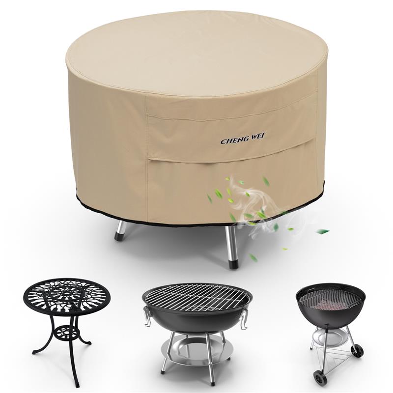 Fire Pit Cover Round 28/32/36/40/44/50inch,Patio Fire Table Cover