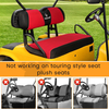 Golf Cart Seat Covers Fit for EZGO TXT RXV Club Car DS After 2000 Front Standard Seat,Stretchy Breathable Fabric Washable (Red&Black)