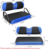 Golf Cart Seat Covers Front and Rear Seat Cushion Covers Fit for EZGO TXT RXV Club Car DS 2000-Up Stretchy Breathable Washable（Black & Blue )