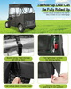 Golf Cart Enclosure No Windshield Curtain Rain Cover 2 Passenger for EZGO RXV Short Roof(Black) 