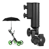 Heavy-duty Golf Push Cart Umbrella Holder 180° Adjustable for Stroller Bicycle Bike Wheelchair Mobility Scooter Beach Chair Windproof Universal Umbrella Bracket