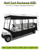 Golf Cart Enclosure for 8 Passenger for Club Car Villager, Waterproof Windproof Driving Rain Cover with 4-Sided Clear Windows Roll-Up Zipper Door