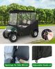 Golf Cart Enclosure for 2 Passenger for Precedent / Tempo / Onward / TXT / RXV / G29, Waterproof Windproof Driving Rain Cover with 4-Sided Clear Windows Roll-Up Zipper Door 