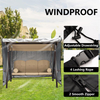 Outdoor Swing Cover 2/3 Triple Seater Patio Swing Cover Porch Swing Covers UV Resistant Waterproof