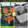 Golf Cart Seat Covers Fit for EZGO RXV Front Seat Covers Breathable Mesh Patchwork Vinyl Leather Ordinary Cushion Covers