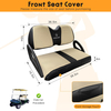 Golf Cart Seat Covers for Club Car Precedent Front Standard Seat,Breathable Air Mesh and Leather,Adjustable Buckles and Drawstring