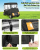 Golf Cart Enclosure No Windshield Curtain Rain Cover 2 Passenger for EZGO TXT Short Roof(Black)