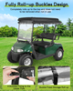 Golf Cart Enclosure No Windshield Curtain Rain Cover 2 Passenger for EZGO RXV Short Roof(Black) 