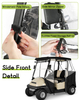 Golf Cart Enclosure for 2 Passenger for Precedent / Tempo / Onward / TXT / RXV / G29, Waterproof Windproof Driving Rain Cover with 4-Sided Clear Windows Side Roll-Up Zipper Door 