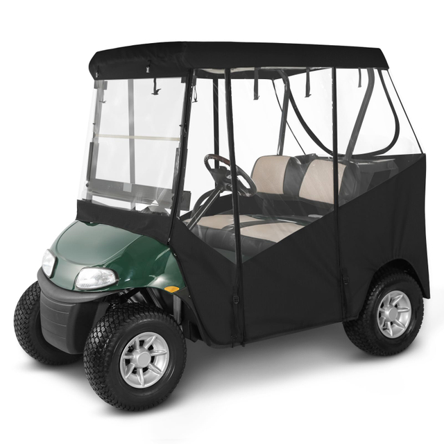 Golf Cart Enclosure for 2 Passenger for Precedent / Tempo / Onward / TXT / RXV / G29, Waterproof Windproof Driving Rain Cover with 4-Sided Clear Windows Roll-Up Zipper Door 