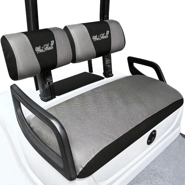 Golf Cart Seat Covers Fit for Yamaha G22 G19 G16 G9 G8 G6 G2 Club Car DS Pre-2000 Front Seat Cover Stretchy Breathable Washable(Grey & Black)