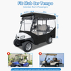 Golf Cart Enclosure Rain Cover 4 Passenger for Club Car Tempo&Onward Extended Roof(Black)