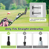 Heavy-duty Golf Push Cart Umbrella Holder 180° Adjustable for Stroller Bicycle Bike Wheelchair Mobility Scooter Beach Chair Windproof Universal Umbrella Bracket