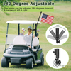 Golf Cart Flag Holder for Club Car Precedent DS Tempo Onward EZGO TXT RXV Yamaha Flag Pole Mount Kit Set with USA Flags (12 x 18 Inch) Golf Cart Accessories