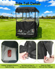 Golf Cart Enclosure for 8 Passenger for Club Car Villager, Waterproof Windproof Driving Rain Cover with 4-Sided Clear Windows Roll-Up Zipper Door