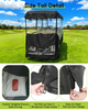 Golf Cart Enclosure for 6 Passenger for Club Car Villager, Waterproof Windproof Driving Rain Cover with 4-Sided Clear Windows Roll-Up Zipper Door
