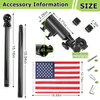 Golf Cart Flag Holder with USA Flag Pole Mount Kit Set Fit for EZGO TXT RXV Club Car Precedent Tempo DS Yamaha Boat Heavy Duty Windproof Bracket Set (with Flag 12x18 Inch)