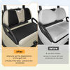 Golf Cart Seat Covers Kit,Front and Rear Seat Covers for Club Car Precedent Tempo and Yamaha G29 Seat Covers Ordinary Seat（Black&Beige）