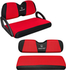 Golf Cart Seat Covers Kit,Front and Rear Seat Covers for Club Car Precedent Tempo and Yamaha G29 Seat Covers Ordinary Seat（Red&Black）