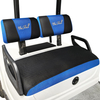 Golf Cart Seat Covers Fit for Yamaha G22 G19 G16 G9 G8 G6 G2 Club Car DS Pre-2000 Front Seat Cover Stretchy Breathable Washable（Black & Blue )