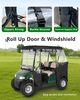 Golf Cart Enclosure for 2 Passenger for Precedent / Tempo / Onward / TXT / RXV / G29, Waterproof Windproof Driving Rain Cover with 4-Sided Clear Windows Roll-Up Zipper Door 