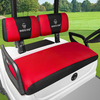 Golf Cart Seat Covers Fit for Yamaha G22 G19 G16 G9 G2 Front Standard Seat（Breathable Mesh Fabric，Red&Black）