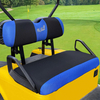 Golf Cart Seat Covers Fit for EZGO TXT EZGO RXV Club Car DS 2000-Up Front Seat Covers Stretchy Breathable Washable（Black & Blue )