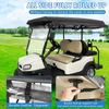 Golf Cart Enclosure Rain Cover 4 Passenger for Club Car Tempo&Onward Extended Roof(Black)
