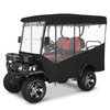 Golf Cart Enclosure Rain Cover 4 Passenger for EDACAR TERRAIN Extended Roof(Black)