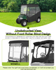 Golf Cart Enclosure No Windshield Curtain Rain Cover 2 Passenger for EZGO RXV Short Roof(Black) 