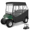 Golf Cart Enclosure No Windshield Curtain Rain Cover 2 Passenger for EZGO RXV Short Roof(Black) 