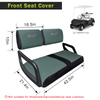 Golf Cart Seat Covers Fit Yamaha G22 Front Seat Covers Thicken Breathable Mesh with Vinyl Leather for Ordinary Cushion