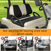 Golf Cart Seat Covers Fit for Club Car Precedent Tempo Yamaha G29 Front Standard Seat,Stretchy Breathable Fabric Washable (Black&Beige)