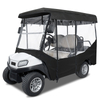 Golf Cart Enclosure Rain Cover 4 Passenger for Club Car Tempo&Onward Extended Roof(Black)
