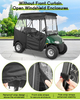 Golf Cart Enclosure No Windshield Curtain Rain Cover 2 Passenger for EZGO RXV Short Roof(Black) 