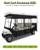 Golf Cart Enclosure for 6 Passenger for Club Car Villager, Waterproof Windproof Driving Rain Cover with 4-Sided Clear Windows Roll-Up Zipper Door