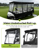 Golf Cart Enclosure for 8 Passenger for Club Car Villager, Waterproof Windproof Driving Rain Cover with 4-Sided Clear Windows Roll-Up Zipper Door