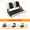 Golf Cart Seat Covers Fit for Club Car Precedent Tempo Yamaha G29 Front Standard Seat,Stretchy Breathable Fabric Washable (Black&Beige)